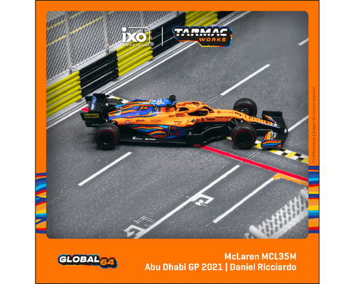 Tarmac Works 1:64 McLaren MCL35M Abu Dhabi Grand Prix 2021 Daniel Ricciardo