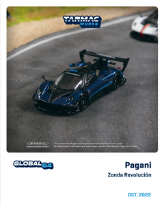 Tarmac Works 1:64 Global64 Pagani Zonda Revolución Blue Metallic