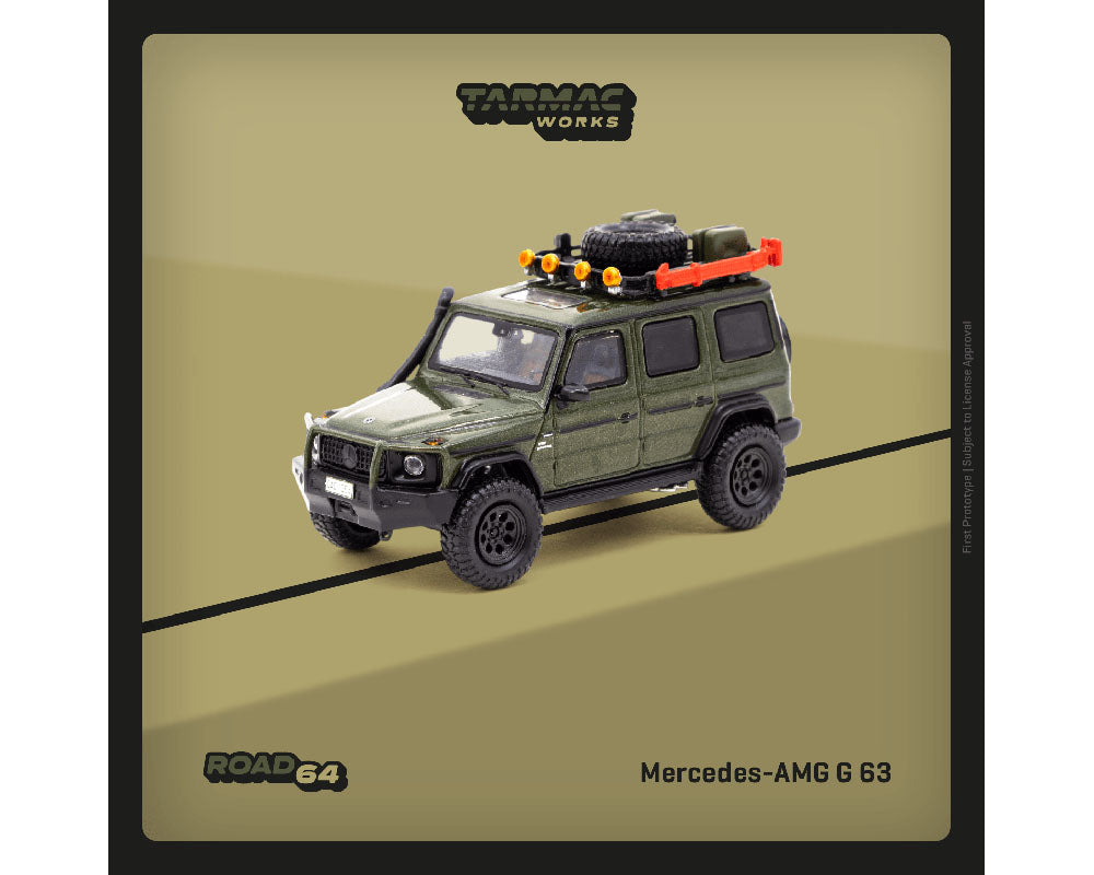 Tarmac Works 1:64 Mercedes-AMG G 63 Dark Green – With off-road roof rack