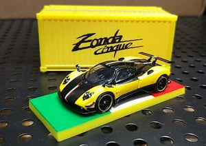 Tarmac Works Taiwan Exclusive 1:64 PAGANI Zonda Cinque with Container