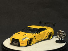 Load image into Gallery viewer, (Pre Order) PGM 1:64 Nissan GT-R R35 Pandem Rocket Bunny Yellow with engine display