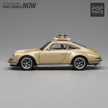 Load image into Gallery viewer, Pop Race 1/64 Singer 911 Gold with Luggage