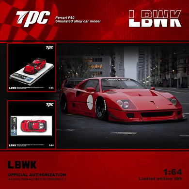 (Pre order) TPC 1:64 LBWK F40 Red Diecast model