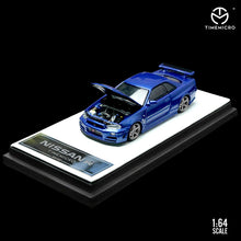Load image into Gallery viewer, Time Model 1:64 Nissan Skyline GTR R34 Z-Tune Paul Walker Fast &amp; Furious
