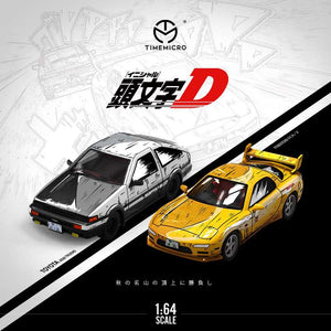 (Pre order) Time Micro 1:64 Initial D Manga Toyota AE86/ Mazda RX-7