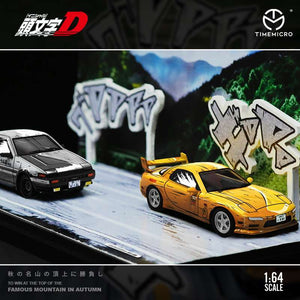 (Pre order) Time Micro 1:64 Initial D Manga Toyota AE86/ Mazda RX-7