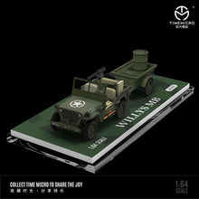 Load image into Gallery viewer, Time Model 1:64 Willy Jeep WW2 with trailer