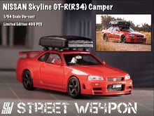 Load image into Gallery viewer, (Pre Order) Street Weapon 1/64 Nissan Skyline GT-R (R34) Red with Camper