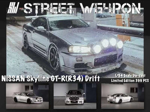 (Pre Order) Street Weapon 1/64 Nissan Skyline GT-R (R34) Snow