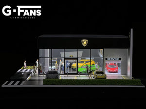 1/64 GFans US Exclusive Lamborghini Dealership with Service Center